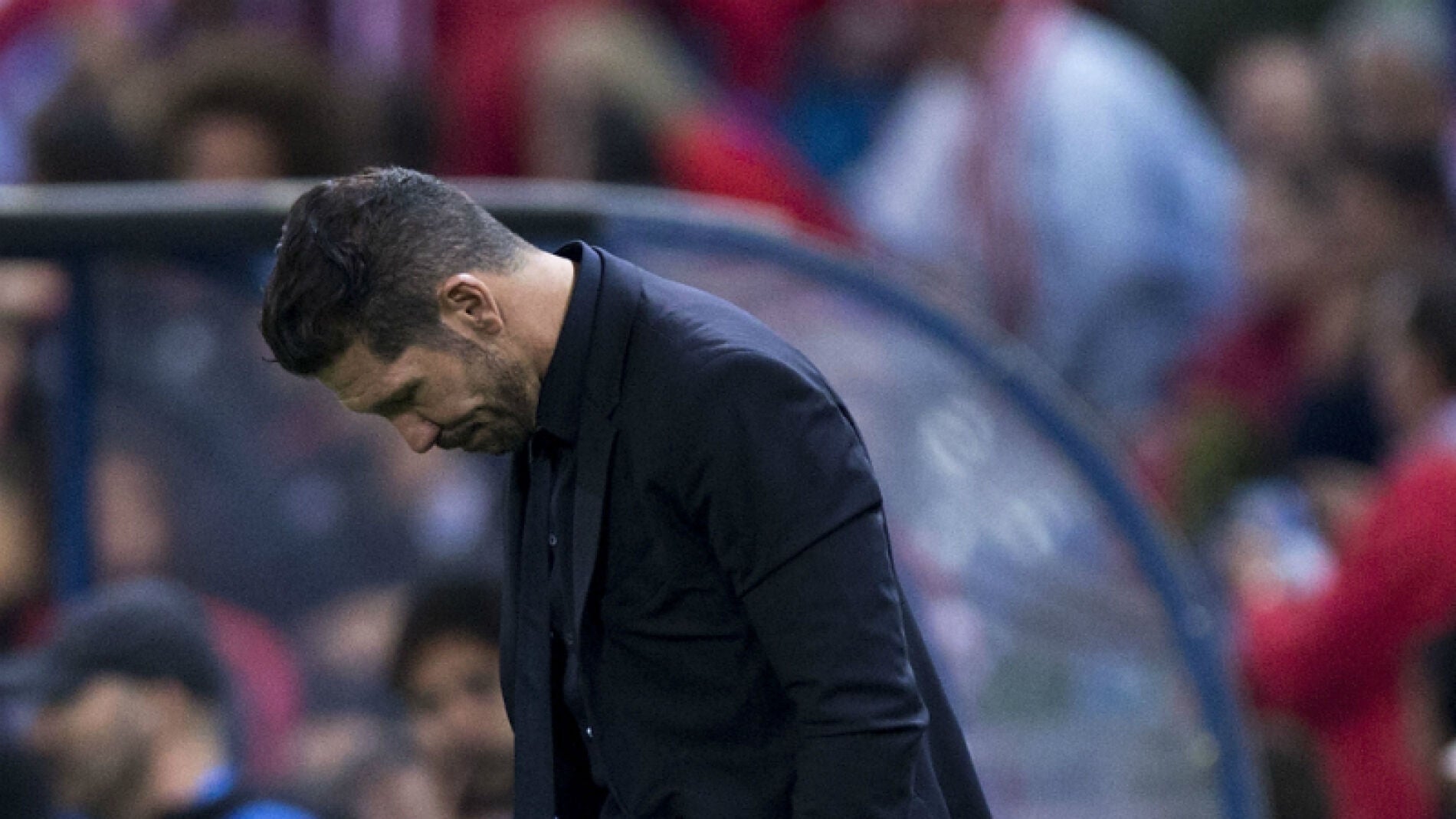 Simeone, durante el partido contra el Benfica