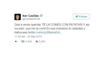 Iker Casillas en Twitter: "Me la comí con patatas"