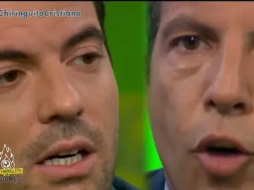 Cara a cara entre Nacho Peña y Cristóbal Soria en 'El Chiringuito de Jugones'. Cara a cara entre Nacho Peña y Cristóbal Soria en 'El Chiringuito de Jugones'.
