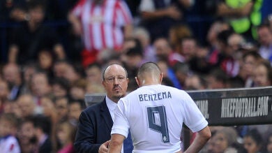 Benzema, resignado tras su cambio: 