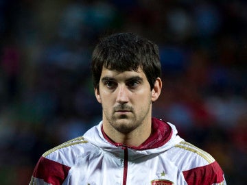 Mikel San Jose, durante un encuentro con la selección española