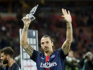Zlatan Ibrahimovic, tras batir el récord de goles del PSG Zlatan Ibrahimovic, tras batir el récord de goles del PSG