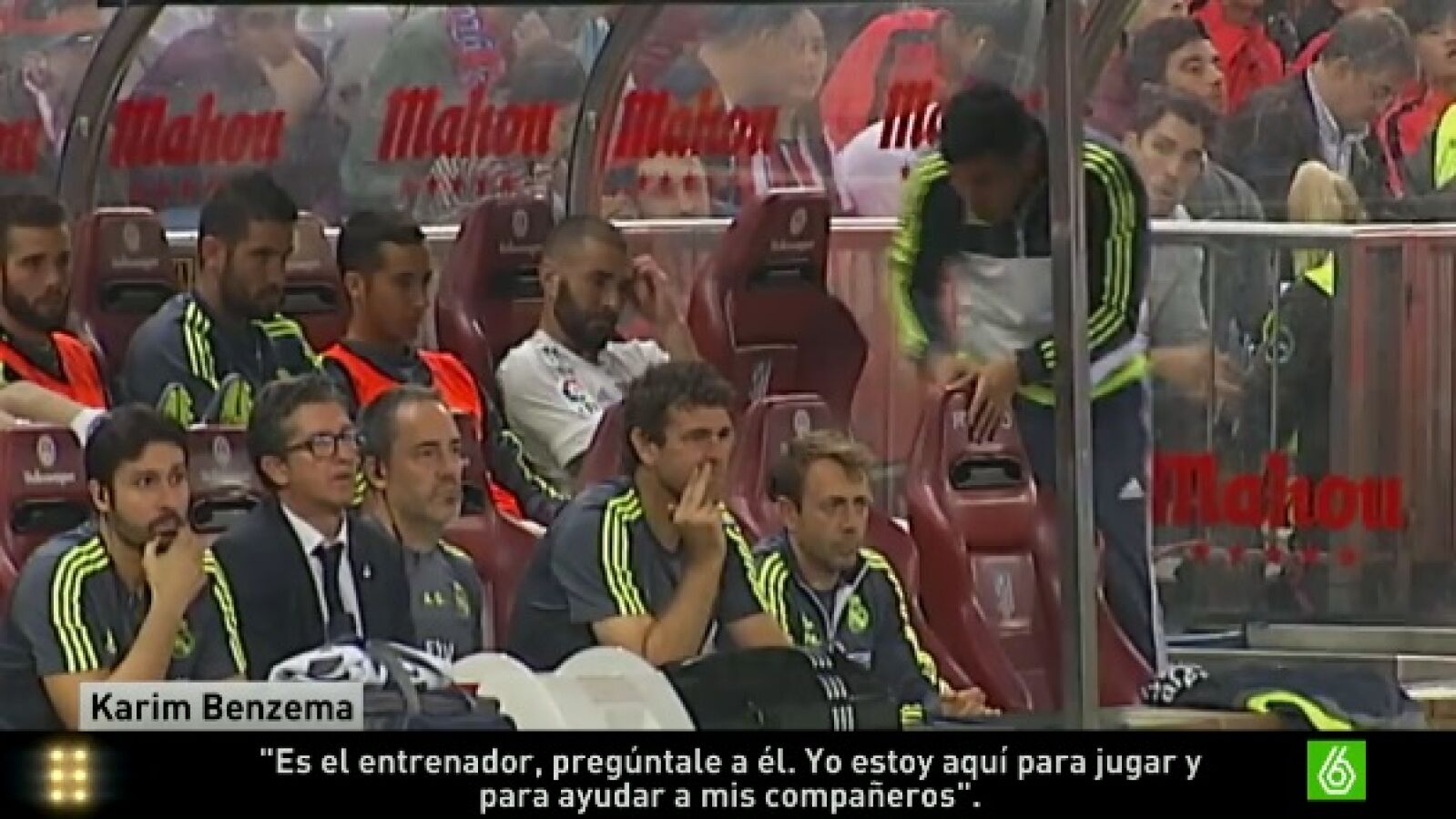 Benzema, tras ser sustituido: 