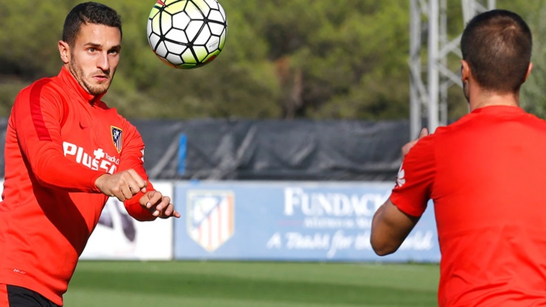 Koke, en el entrenamiento en Majadahonda Koke, en el entrenamiento en Majadahonda