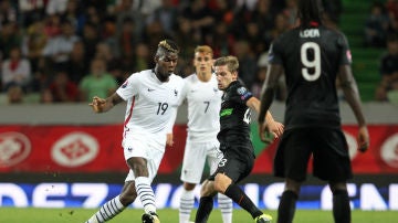 Paul Pogba, durante un encuentro con Francia