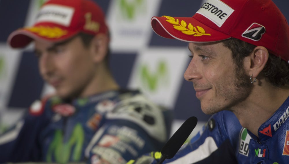 Valentino Rossi, en sala de prensa