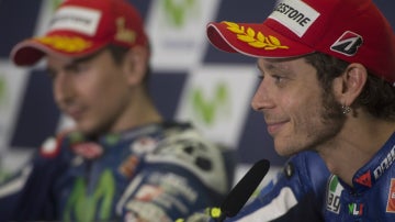 Valentino Rossi, en sala de prensa