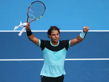Nadal festeja una victoria Nadal festeja una victoria