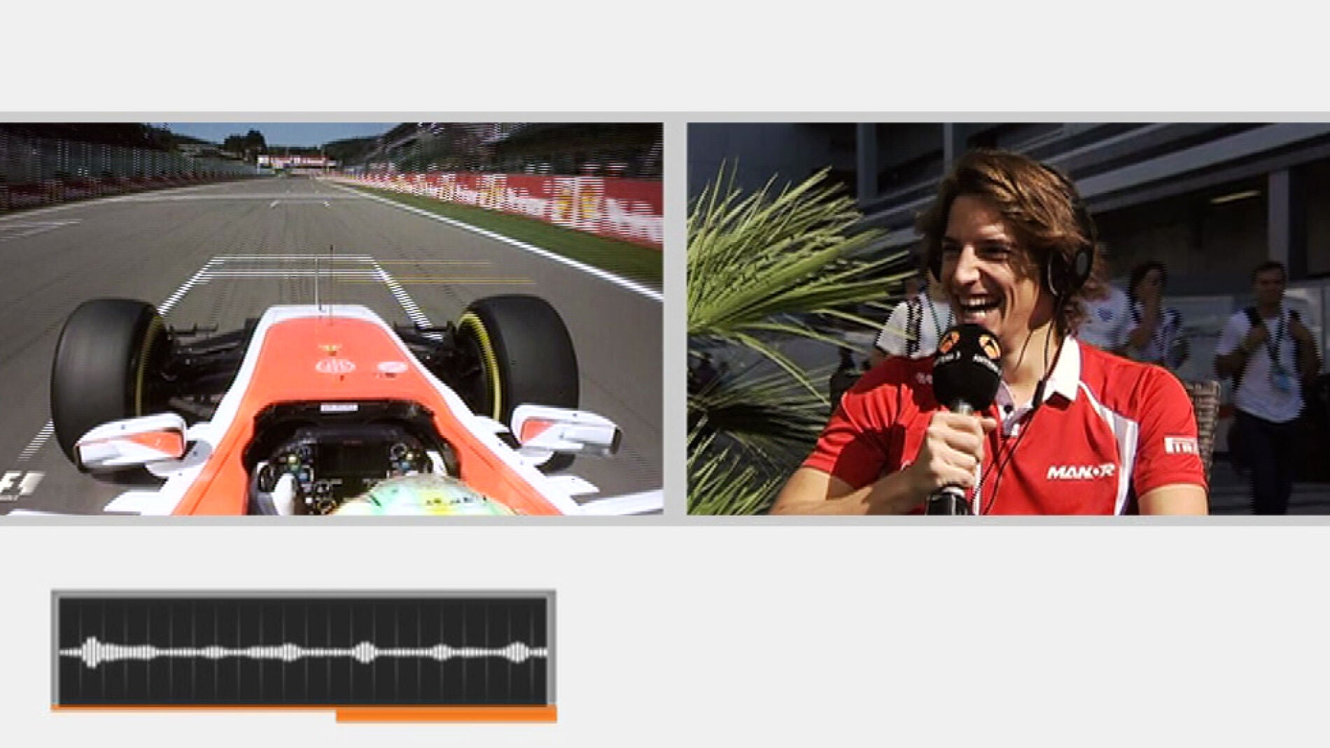 Merhi, en la prueba del sonido