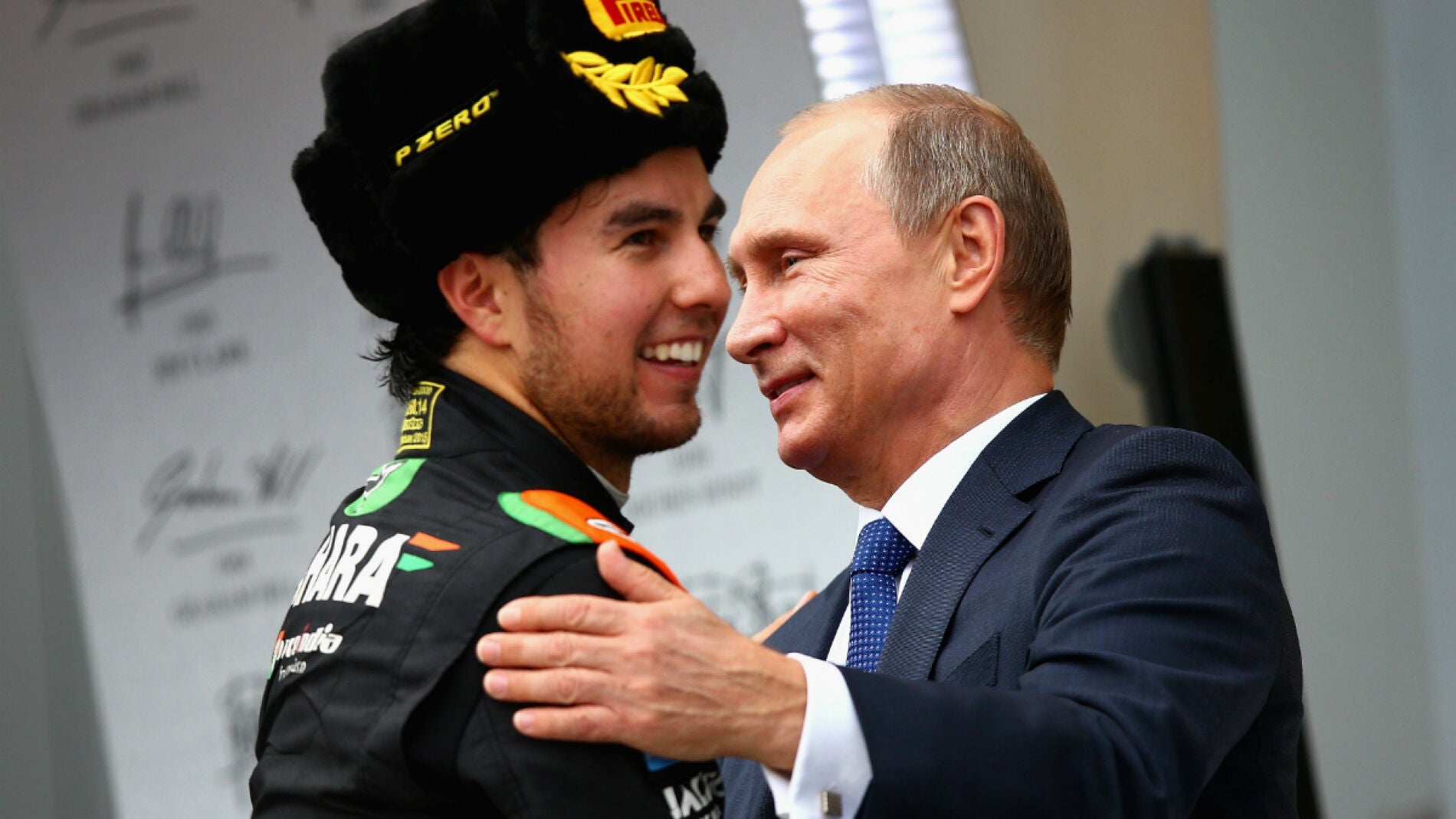 Sergio P&eacute;rez, con Vladimir Putin