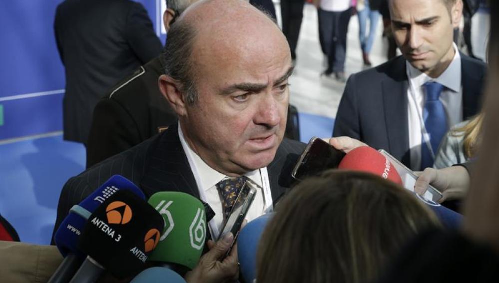 El ministro de Economía, Luis de GuindosEl ministro de Economía, Luis de Guindos