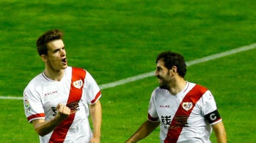 Trashorras celebra su gol contra el Espanyol