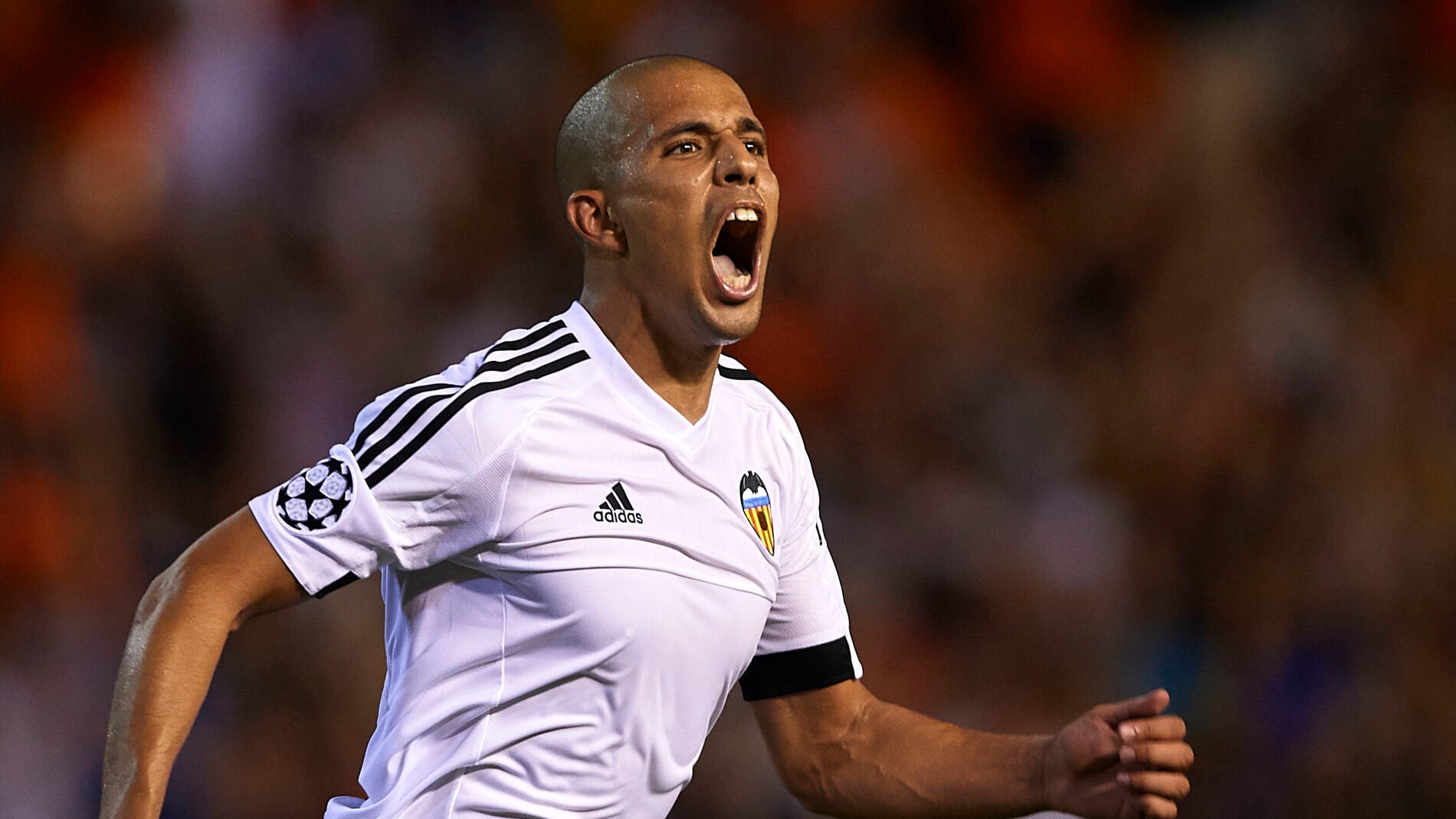 Sofiane Feghouli durante un partido con el Valencia