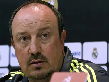 Rafa Benítez, en rueda de prensa con el Real Madrid Rafa Benítez, en rueda de prensa con el Real Madrid