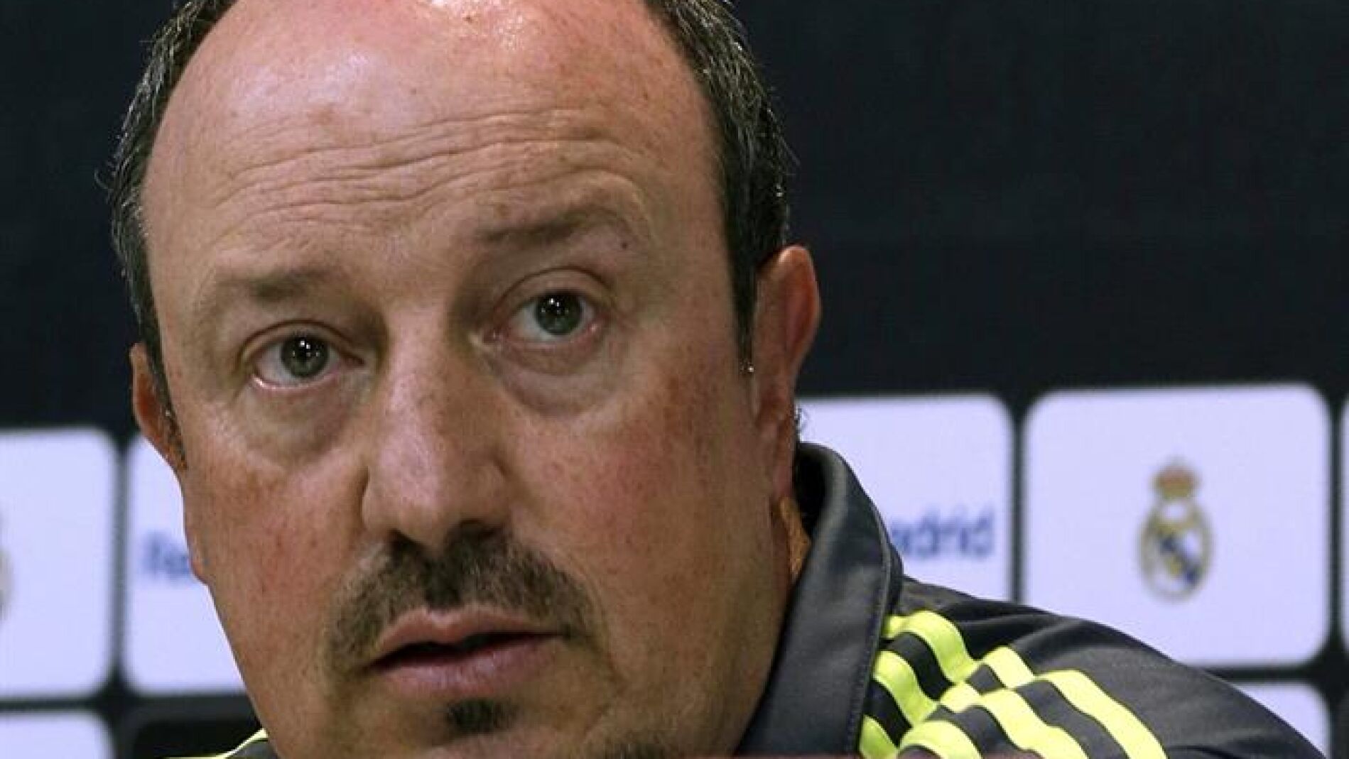 Rafa Ben&iacute;tez, en rueda de prensa con el Real Madrid