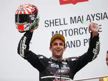 Zarco en el podio de Moto 2 Zarco en el podio de Moto 2