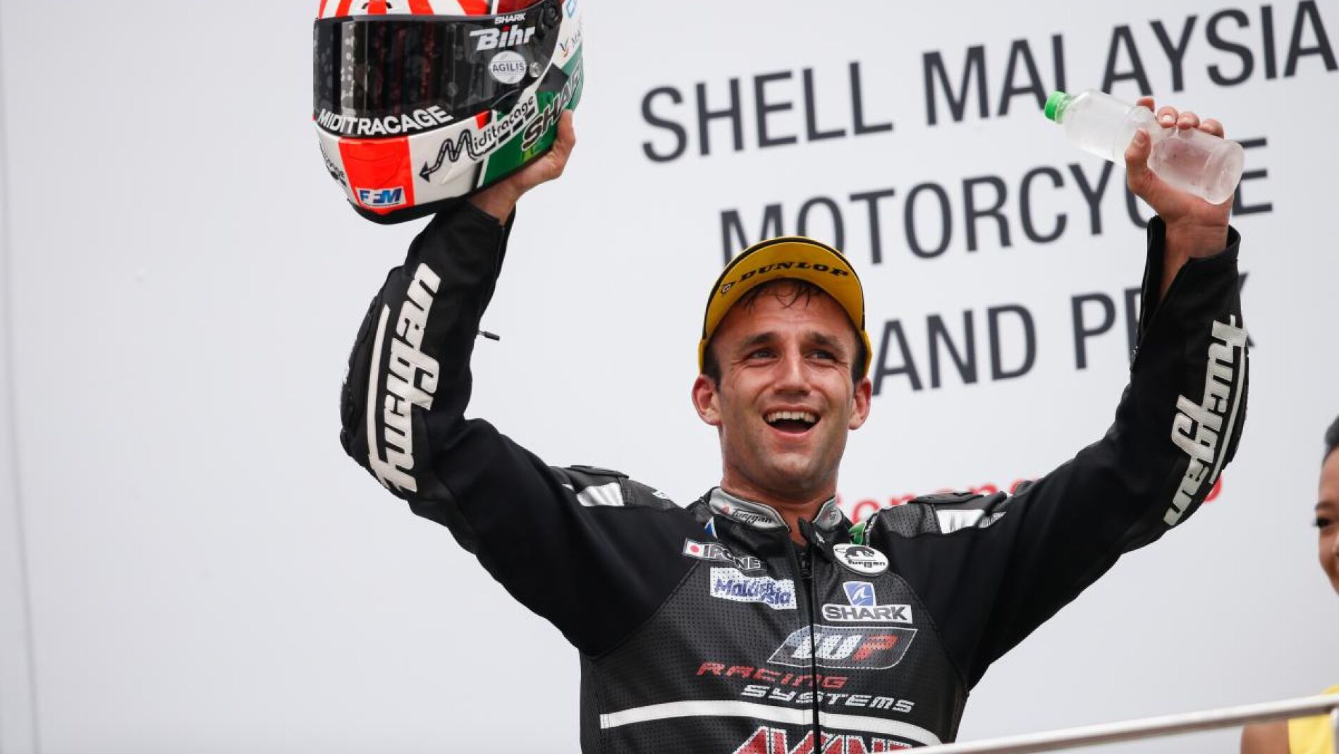 Zarco en el podio de Moto 2