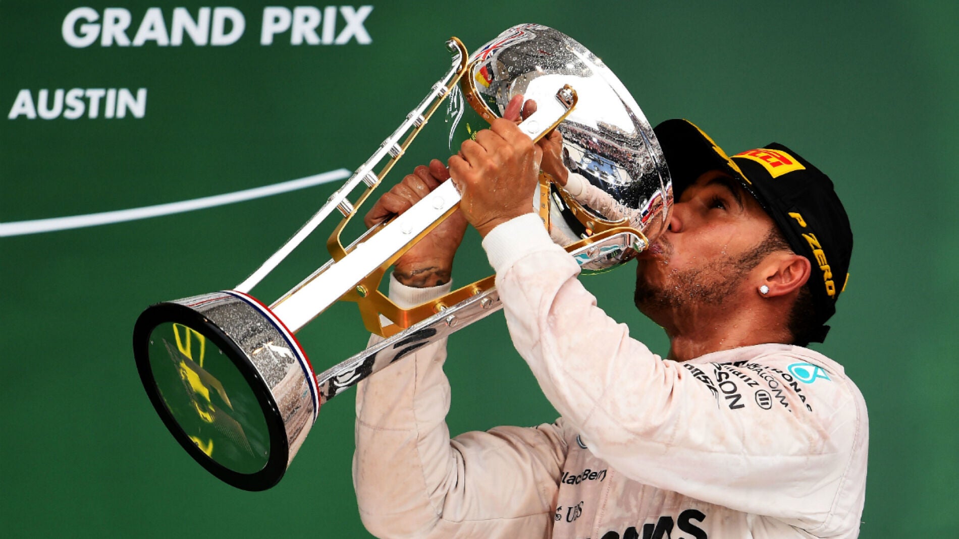 Hamilton celebra el Mundial de F1