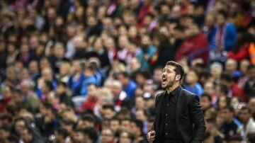  El entrenador del Atlético de Madrid, el argentino Diego Simeone durante el partido frente al Valencia