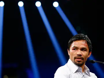 Manny Pacquiao, durante un acto publicitario Manny Pacquiao, durante un acto publicitario