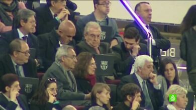 Leo Messi apoyó al Barcelona desde la grada del Camp Nou