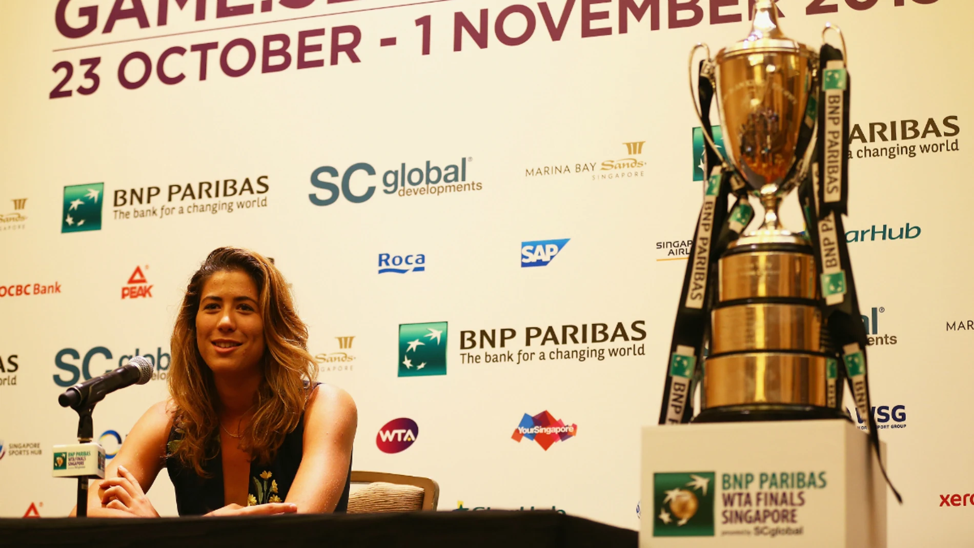 Garbiñe Muguruza, en una rueda de prensa Garbiñe Muguruza, en una rueda de prensa