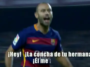 Mascherano increpa al árbitro Mascherano increpa al árbitro