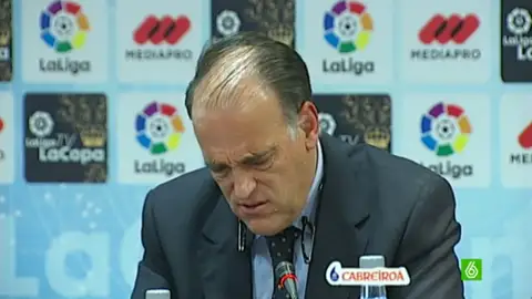 Tebas, en rueda de prensa Tebas, en rueda de prensa