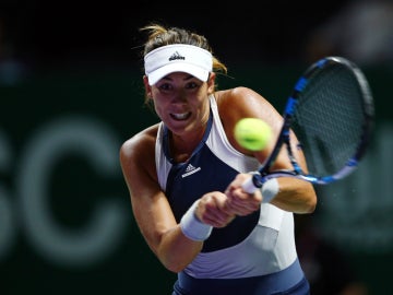 Garbiñe Muguruza, durante el partido