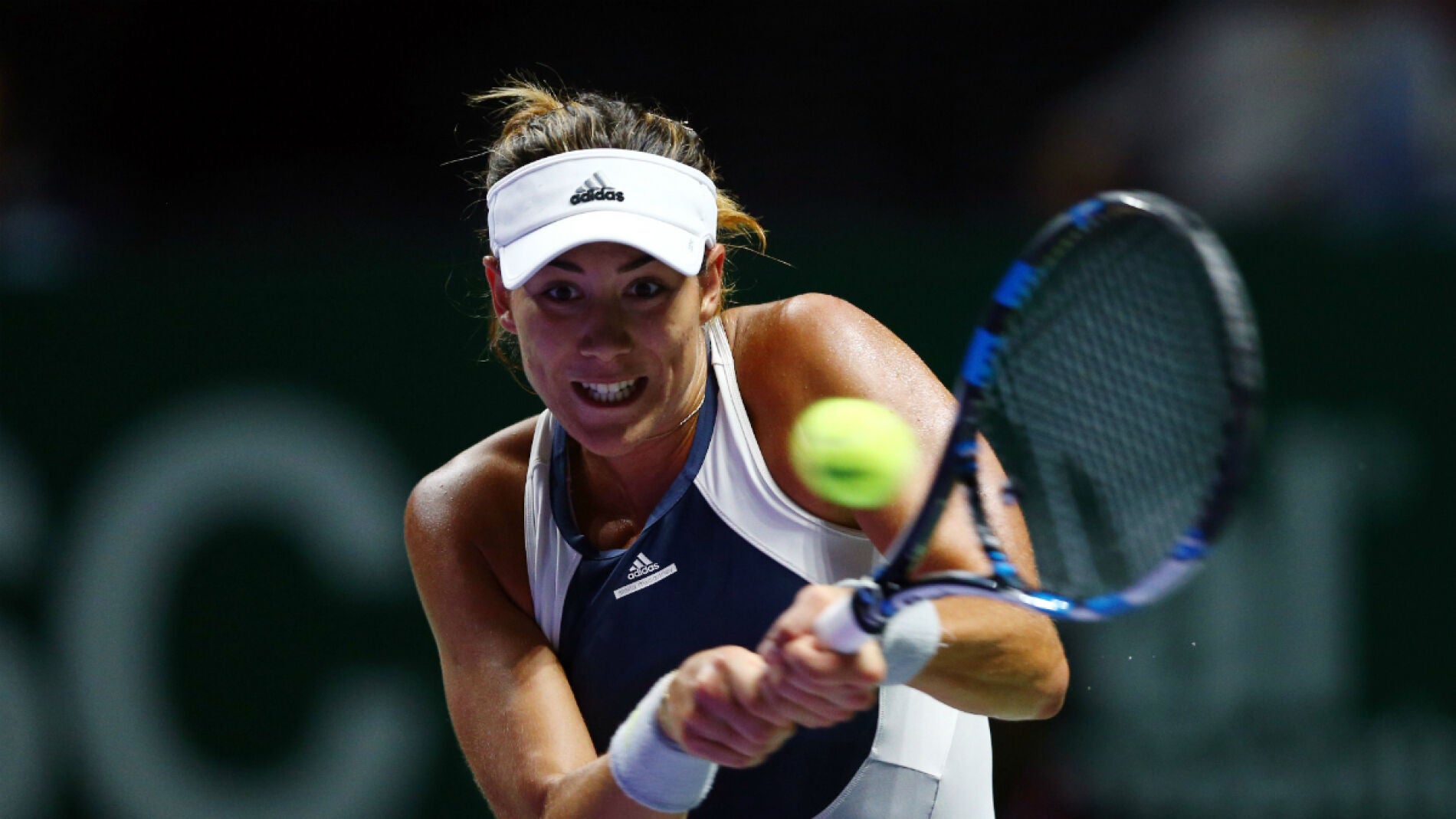 Garbi&ntilde;e Muguruza, durante el partido