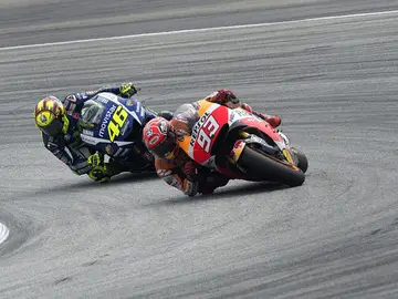 Marc Márquez y Valentino Rossi Marc Márquez y Valentino Rossi