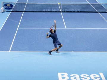 Federer, en su debut en Basilea