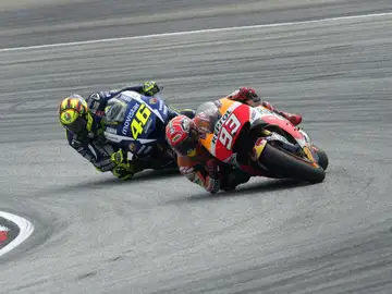 Rossi y Marc Márquez, en Sepang Rossi y Marc Márquez, en Sepang