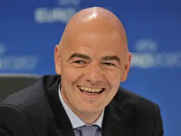 Gianni Infantino, durante una rueda de prensa Gianni Infantino, durante una rueda de prensa