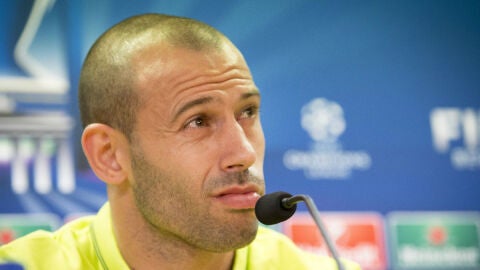 Javier Mascherano, durante una rueda de prensa