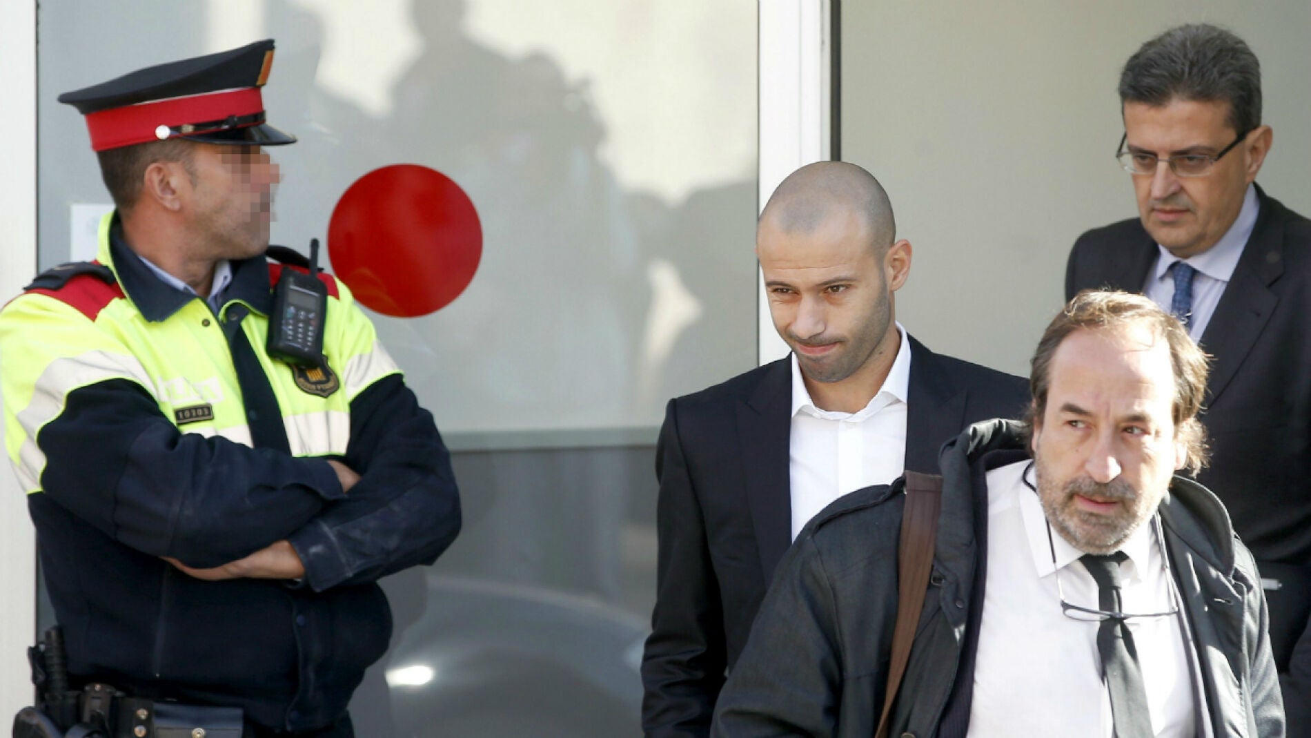 Javier Mascherano, saliendo del juzgado