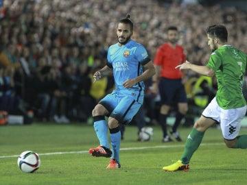 Douglas, durante el partido contra el Villanovense