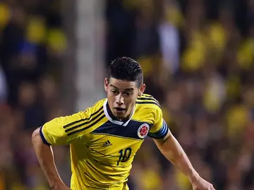 James, en un partido con Colombia James, en un partido con Colombia