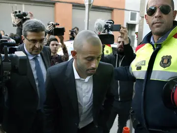 Javier Mascherano llega a los juzgados Javier Mascherano llega a los juzgados