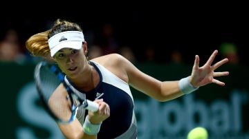 Garbiñe Muguruza, durante el torneo de Singapur