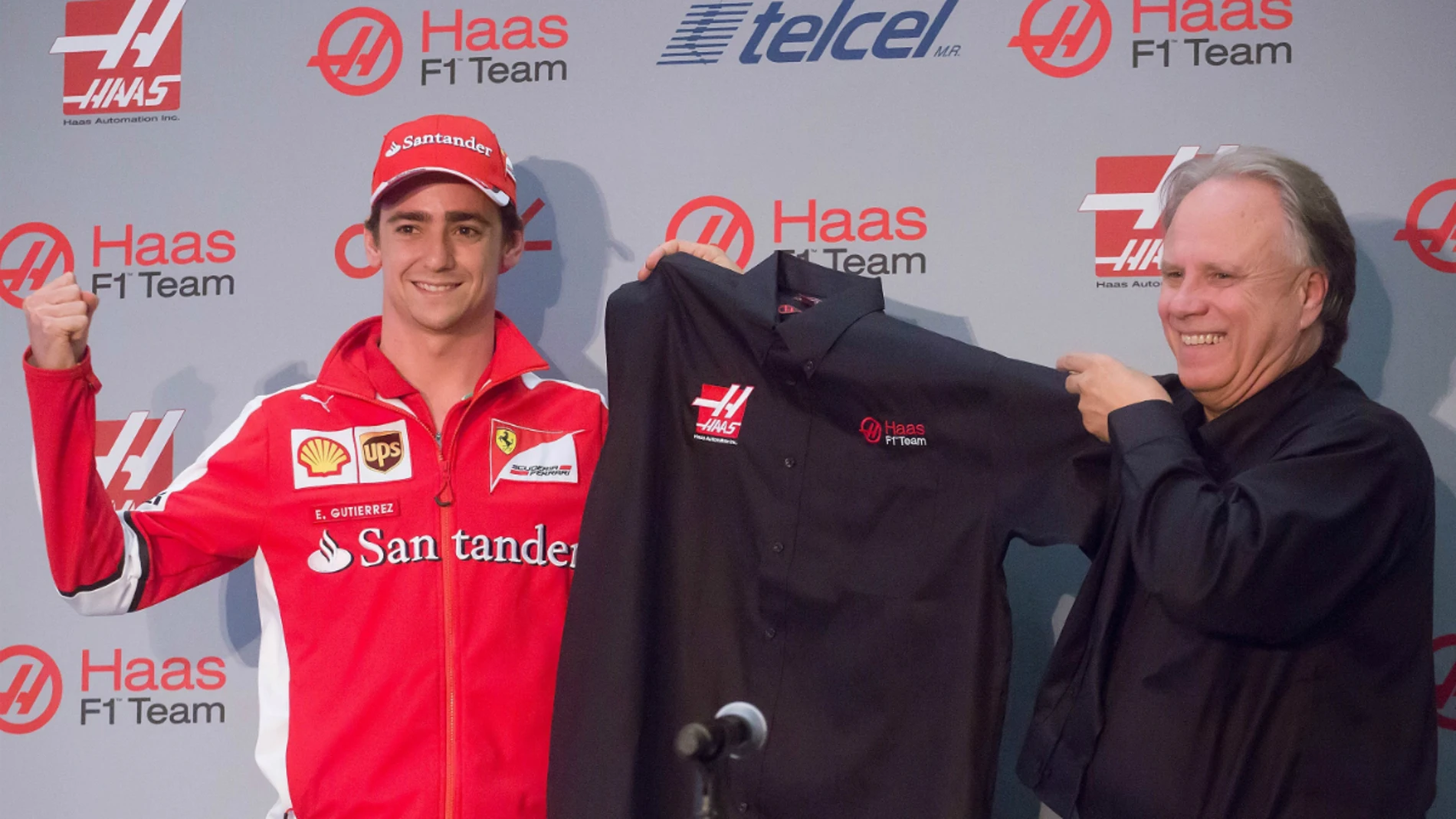 Gutiérrez, en su presentación con el equipo Haas