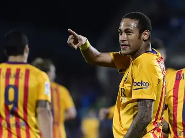 Neymar celebra su gol (0-2) ante el Getafe. Neymar celebra su gol (0-2) ante el Getafe.