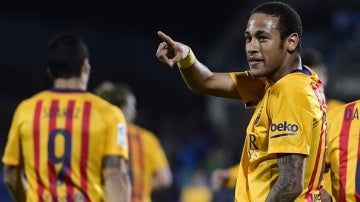 Neymar celebra su gol (0-2) ante el Getafe.