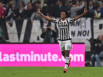 Cuadrado celebra el gol de la victoria ante el Torino