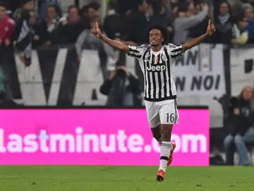 Cuadrado celebra el gol de la victoria ante el Torino Cuadrado celebra el gol de la victoria ante el Torino