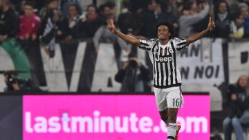 Cuadrado celebra el gol de la victoria ante el Torino