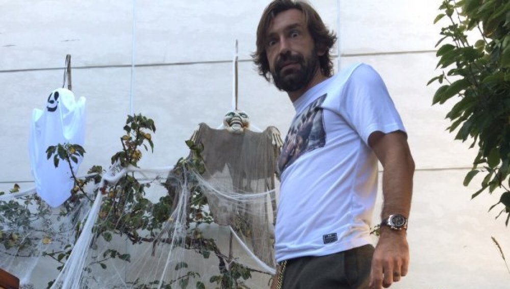 Andrea Pirlo, celebrando Halloween