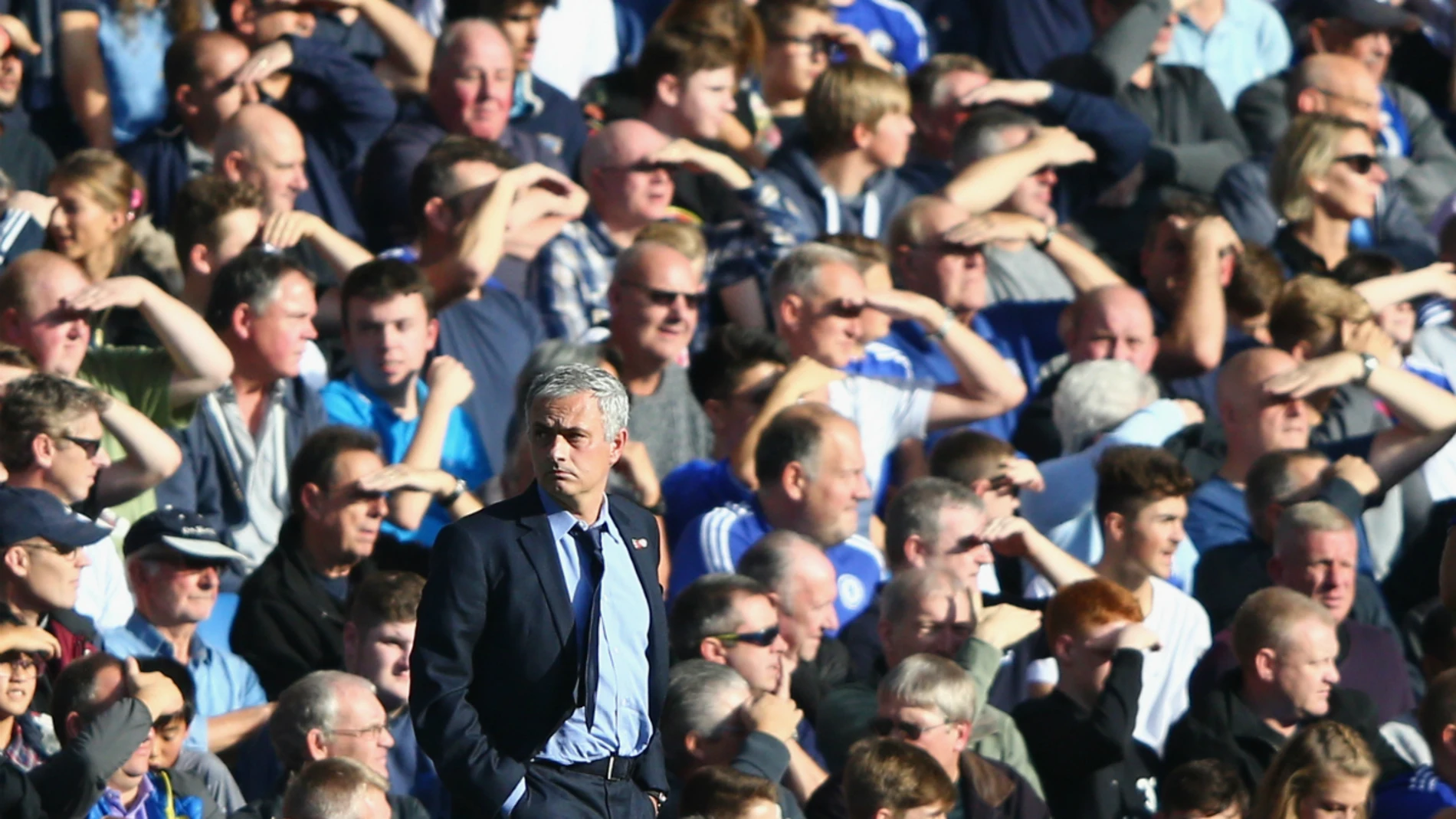 José Mourinho, durante el partido José Mourinho, durante el partido