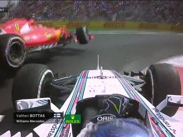 Bottas golpea a Raikkonen en el GP de México