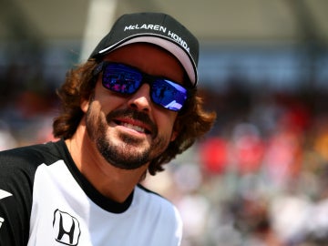 Alonso, en el 'drivers parade'